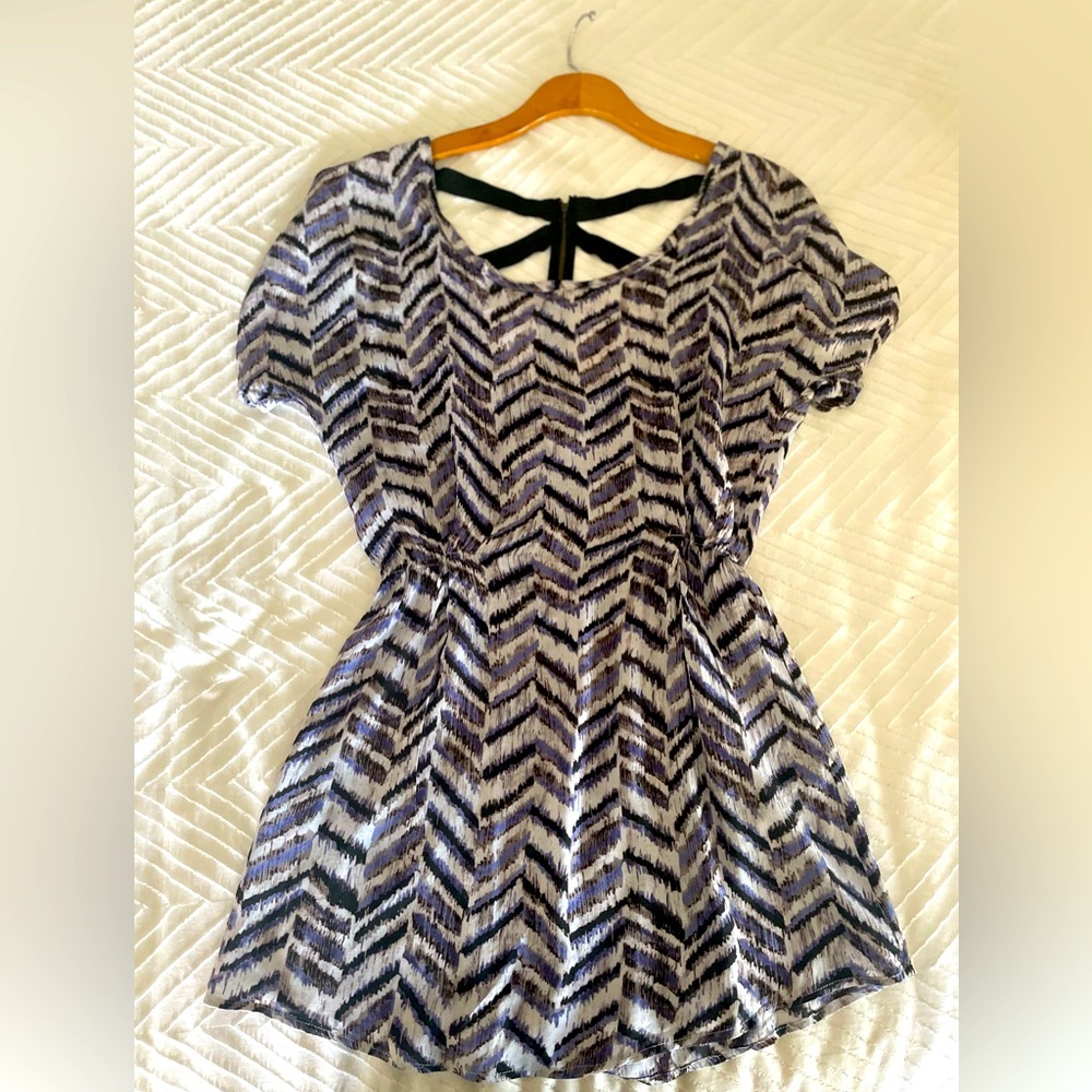 Chevron Patterned Mini Dress